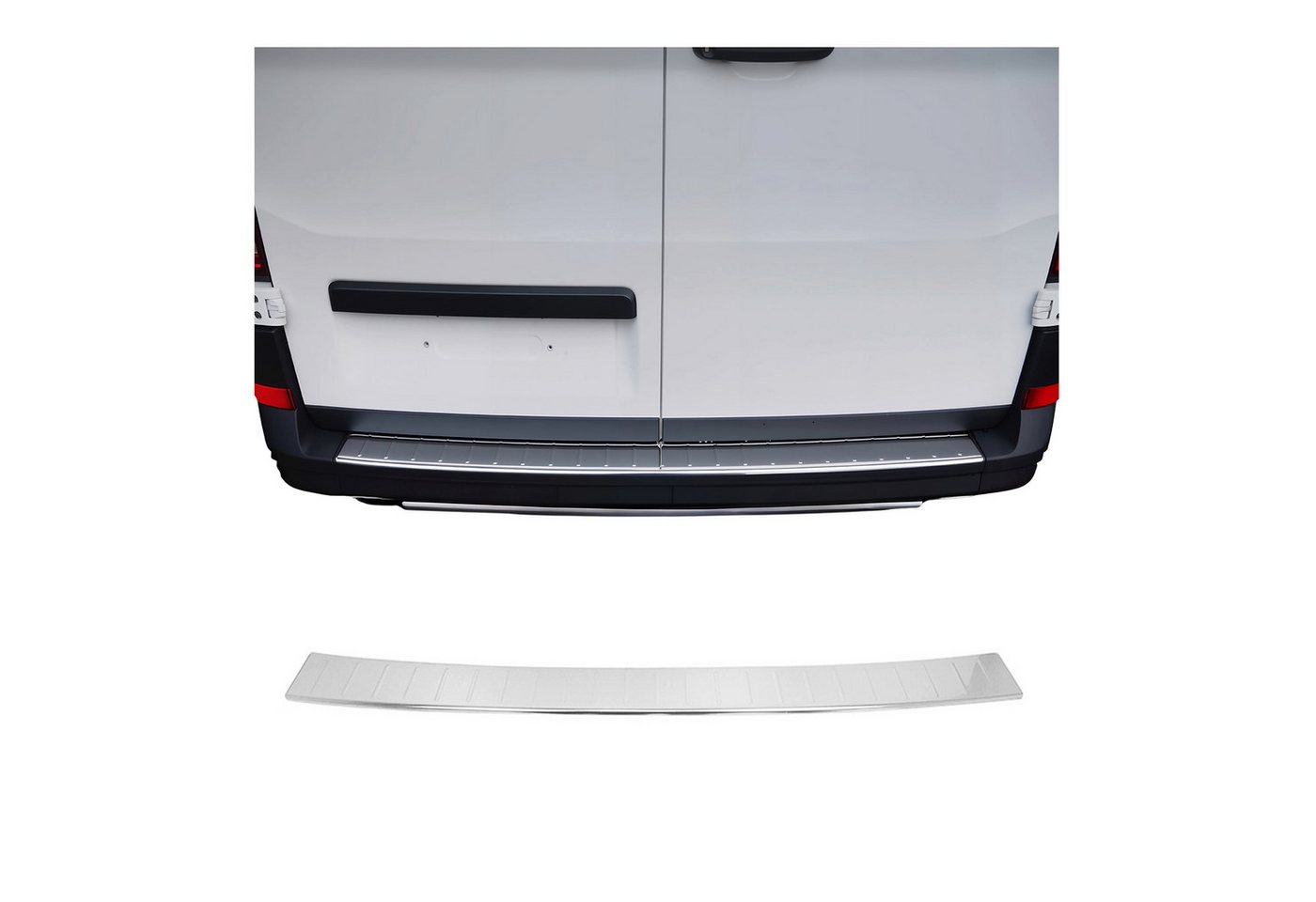 OMAC Ladekantenschutz für VW Crafter 2017-2025 Edelstahl Silber, Zubehör für VW Crafter 2017-2025, Langlebig,Einfache Reinigung,Einfache Installation,Rostbeständig Bild 5