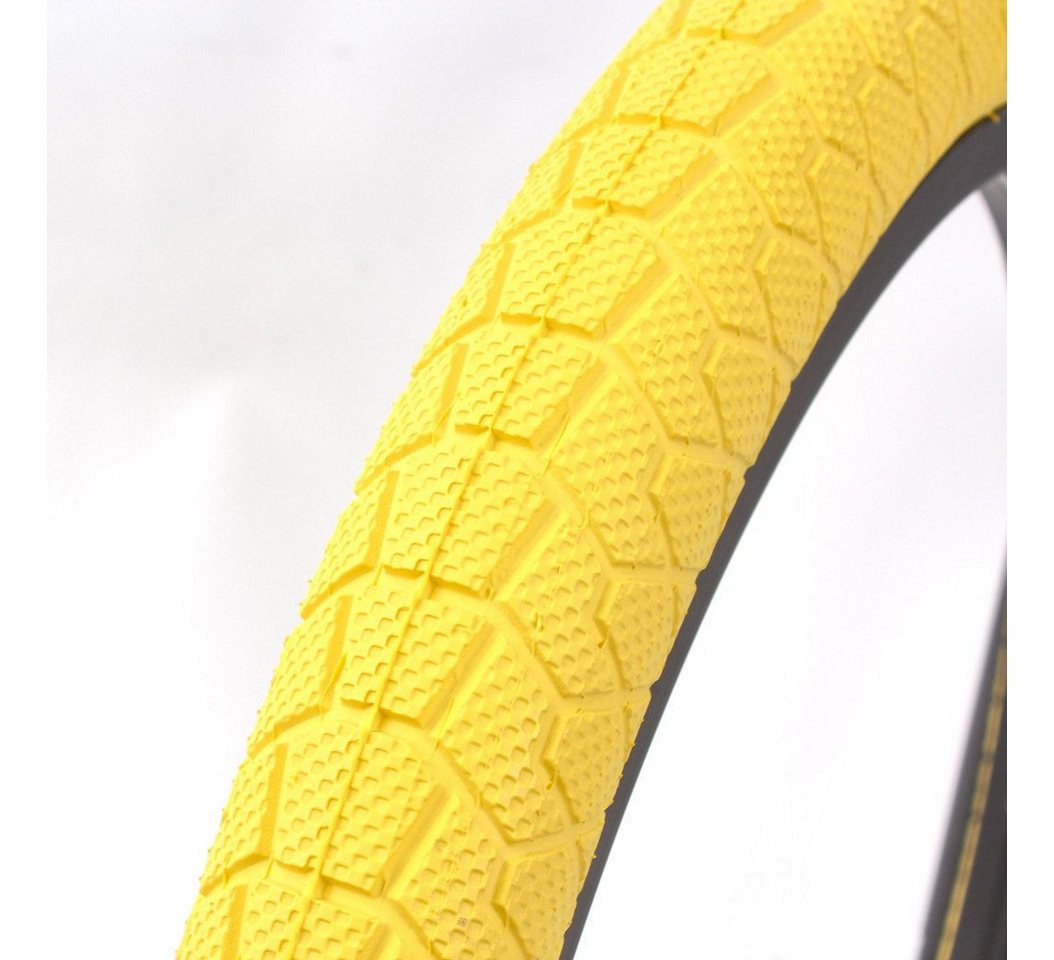 KHEbikes Fahrradreifen BMX Reifen Set Kenda 20 Zoll x 1,95 Gelb mit Schlauch AV, BMX KHEbikes Bild 4
