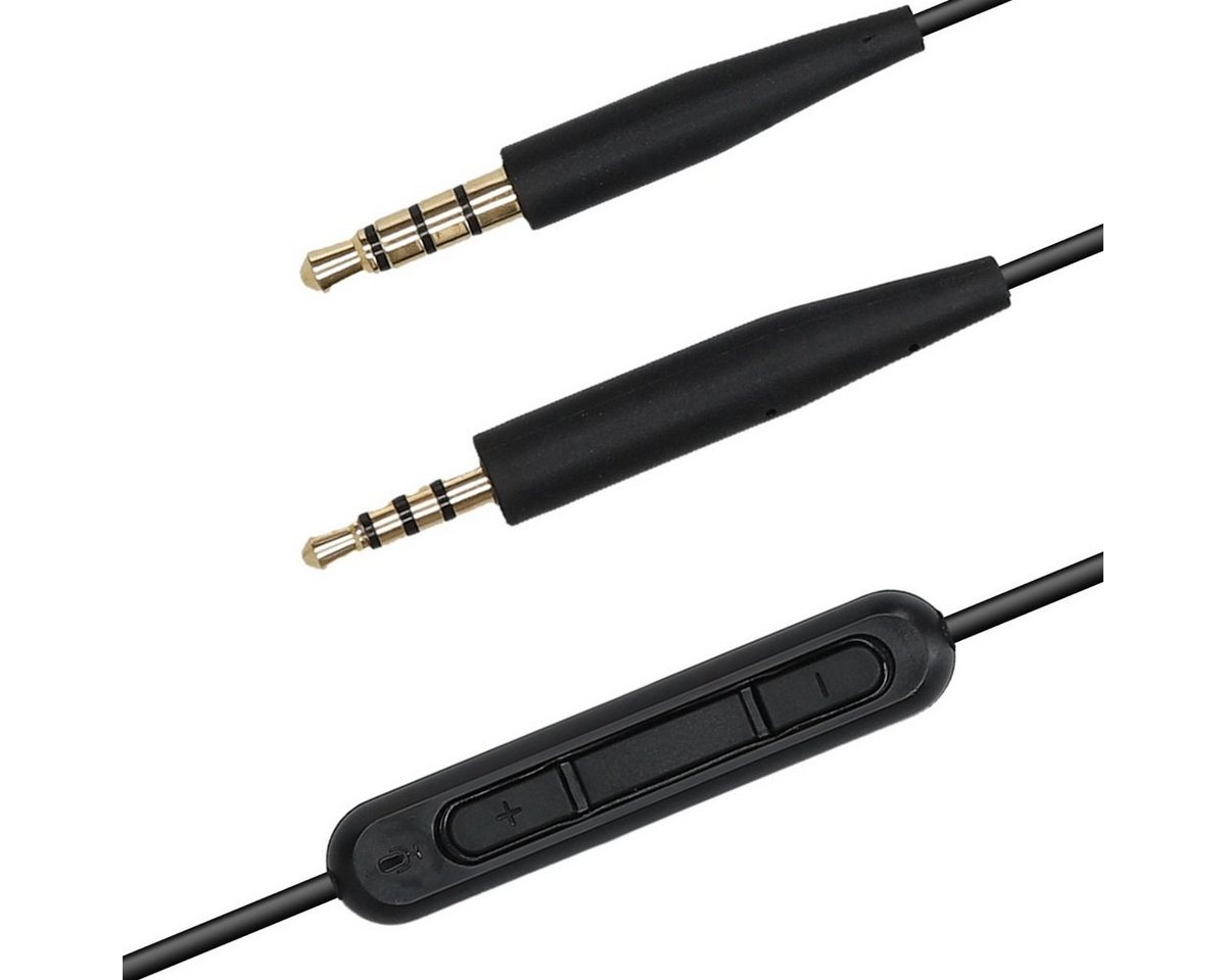 kwmobile Kopfhörerkabel für Bose QuietComfort 35 Audio-Kabel, (19.80 cm), Ersatz Kabel 140 cm Mikrofon Lautstärkeregler - 3.5mm Klinke