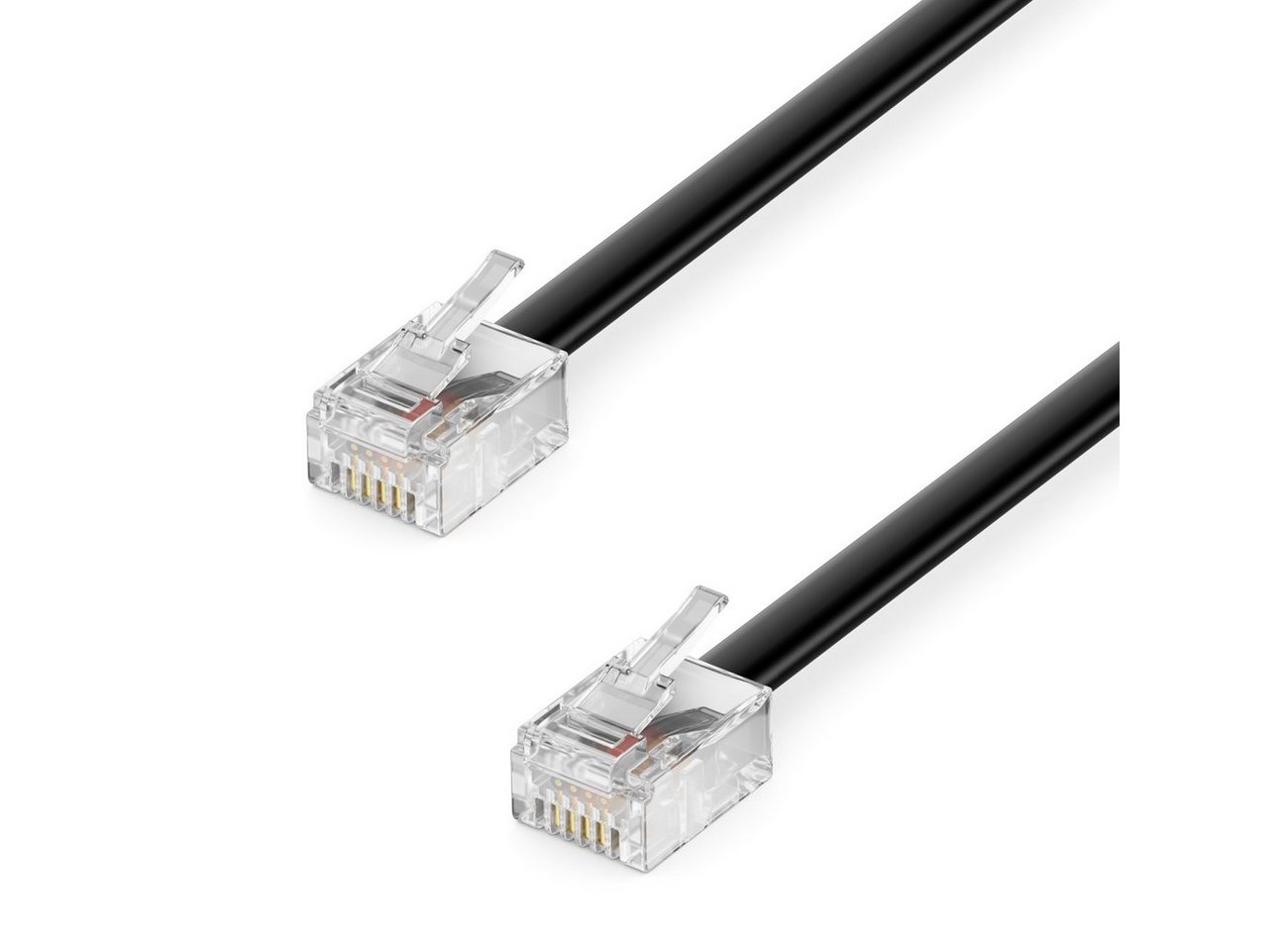 deleyCON deleyCON 0,5m Telefonkabel Modularkabel 6P4C Westernkabel RJ11 auf LAN-Kabel Bild 3