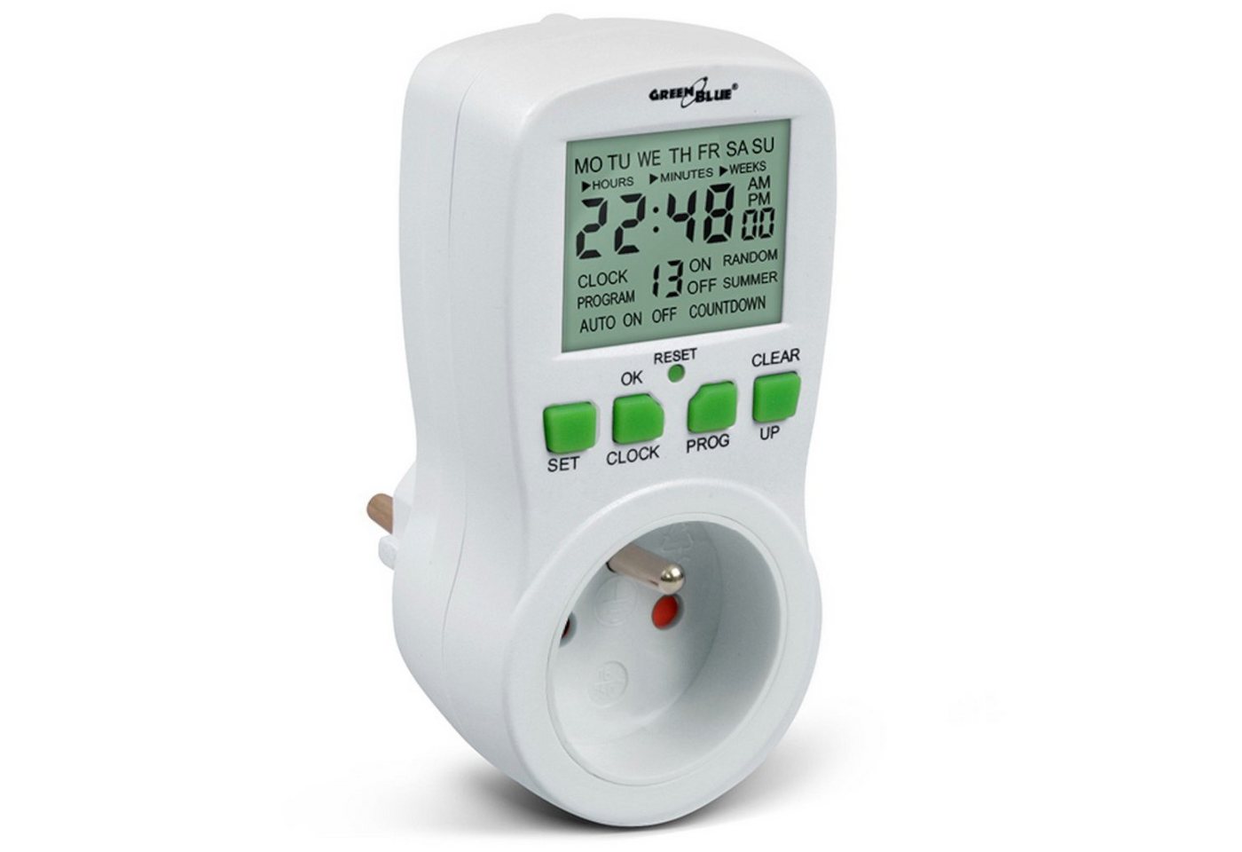 GreenBlue Zeitschaltuhr GB107, 220-240 VAC 50 Hz, 16A, 3680W, 1 Minute bis 168 Stunden (7 Tage) Bild 3