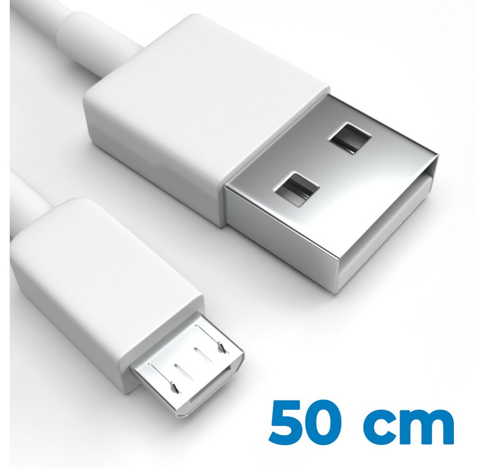 Justcom Samsung Galaxy A7 2018 USB-Kabel, Micro-USB, USB-A (50 cm), Schnellladekabel, Datenkabel, Handy, Tablet