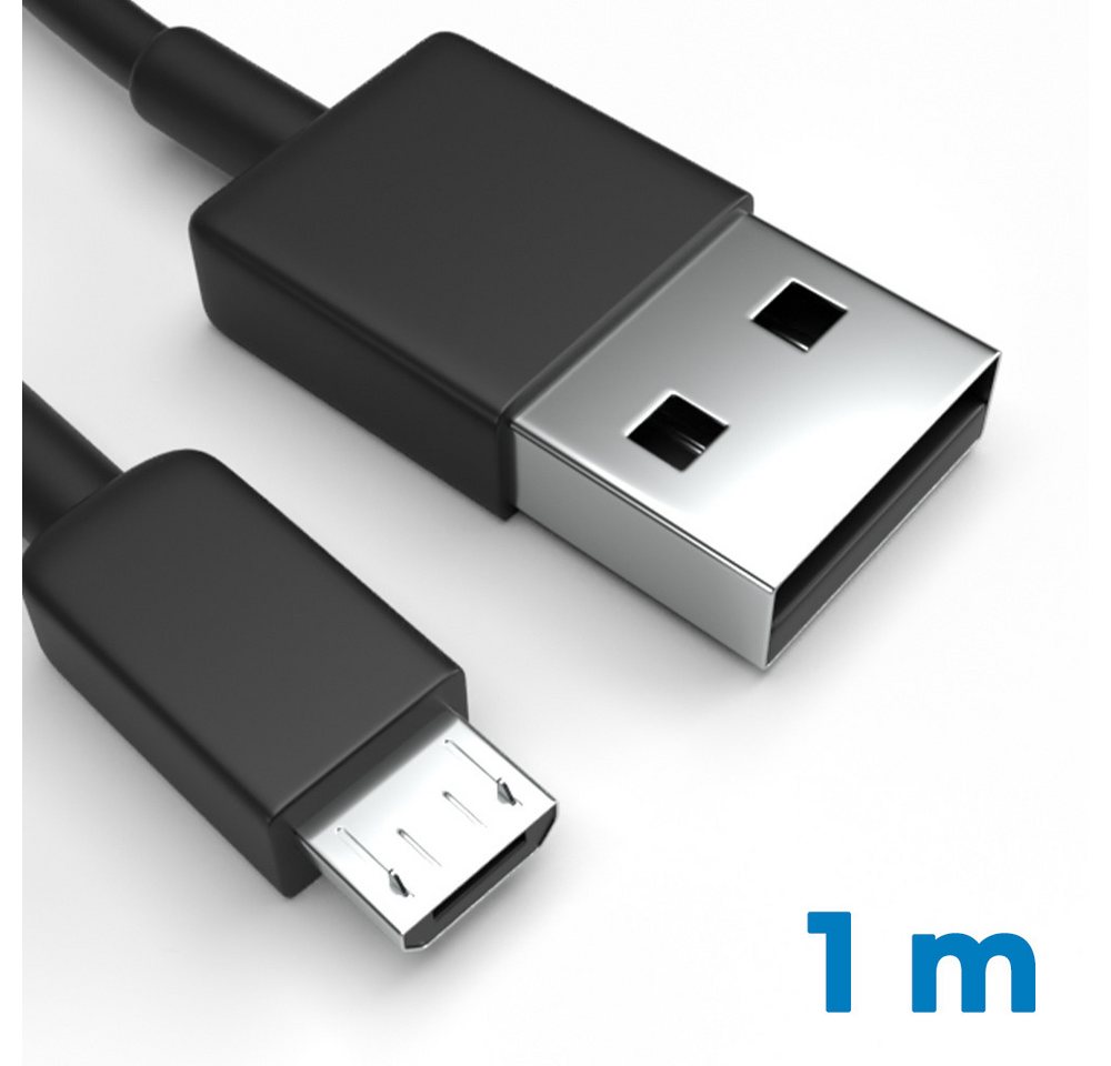 Justcom Samsung Galaxy A40 2019 USB-Kabel, Micro-USB, USB-A (100 cm), Schnellladekabel, Datenkabel, Handy, Tablet Bild 5