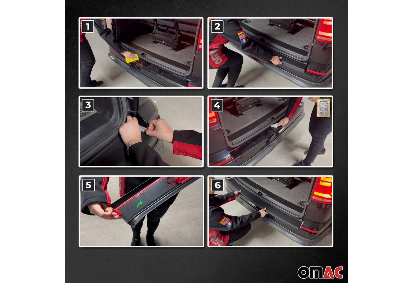 OMAC Ladekantenschutz für Skoda Octavia Limo 2013-2019 Glanz ABS, Zubehör für Skoda Octavia Limo 2013-2019, Langlebig,Einfache Reinigung,Einfache Installation,Rostbeständig Bild 4