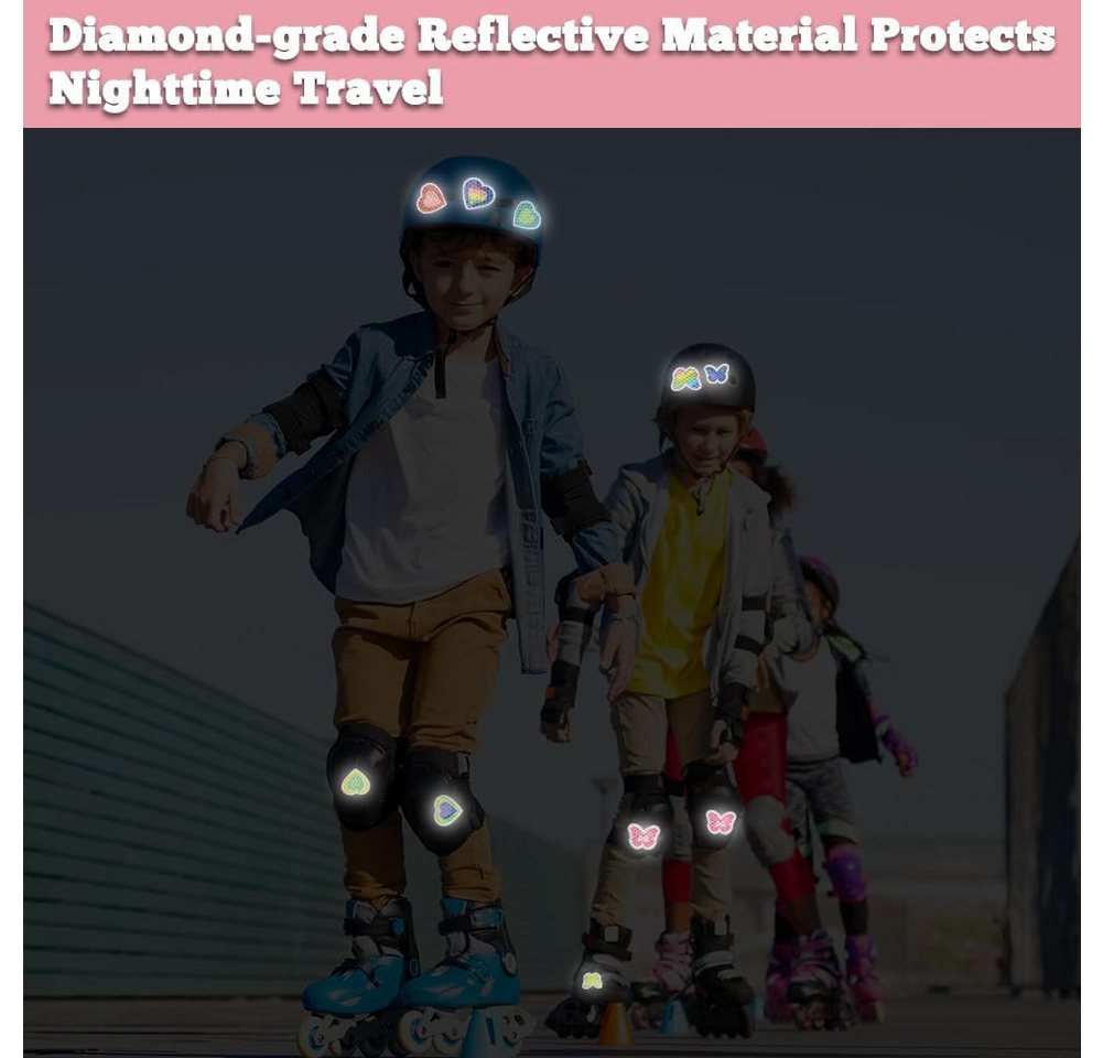 FELIXLEO Reflektorband 50 Reflektierende Aufkleber Kinder Wasserdicht Fahrrad Helm Rucksack, (1 St) Bild 3