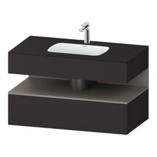 Duravit Einbauwaschtisch-Möbel-Set Qatego 100x55x60cm, ba m/Gr m, Kon-WTU, B