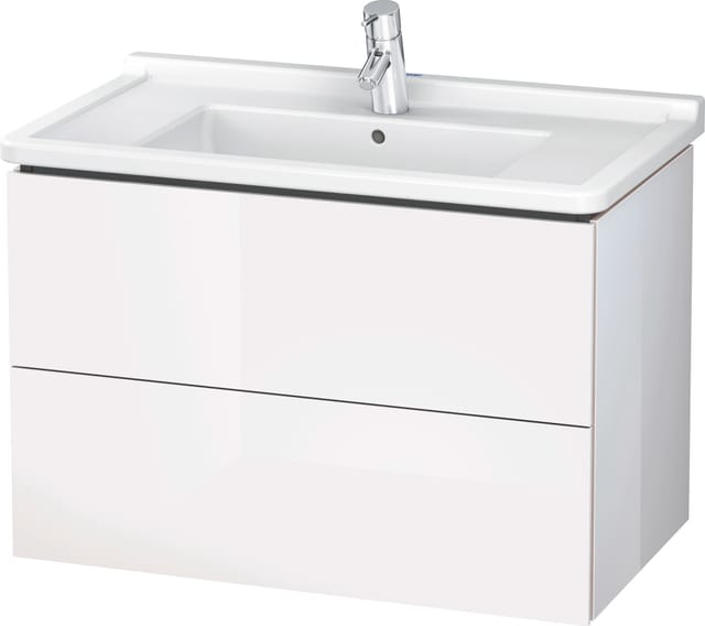 Duravit Waschtischunterschrank L-Cube 82x46,9cm, Ei Nat, 2 Schubk., wandhängend