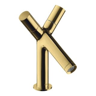 hansgrohe 2-G-Waschtischarmatur 80 Axor Starck A 105mm, m HG, ZugstAblGar, pol. gol opt