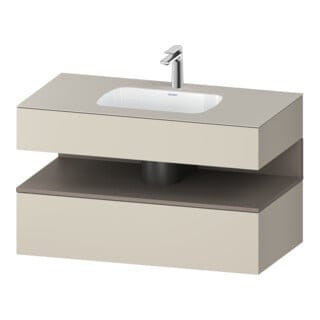 Duravit Einbauwaschtisch-Möbel-Set Qatego 100x55x60cm, ba m/ta m, Kon-WTU, B