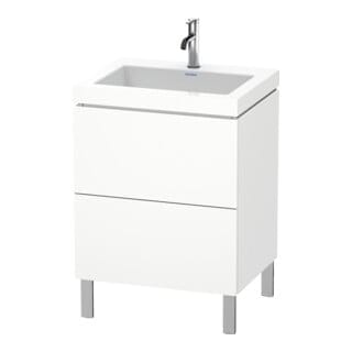 Duravit Waschtischunterschrank c-bonded L-Cube 60 x48cm, 1 HL, we. matt, 2 Ausz., steh.