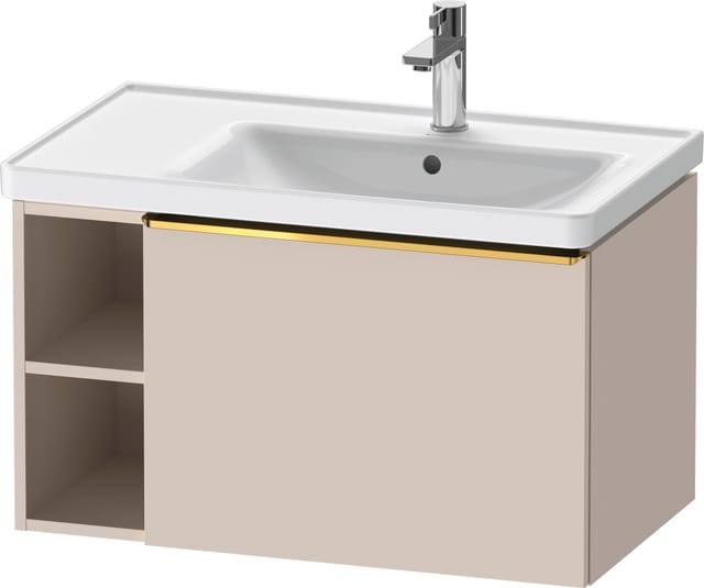 Duravit Waschtischunterschrank D-Neo 78,4x45,2cm, 1 A, B re, gol pol/Taupe ma