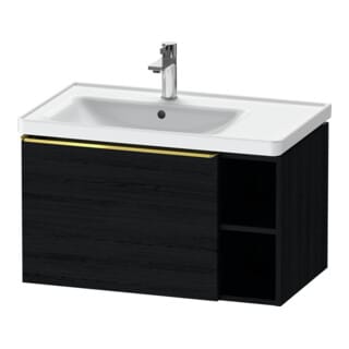Duravit Waschtischunterschrank D-Neo 78,4x45,2cm, 1 A, B li, gol pol/Eiche sw