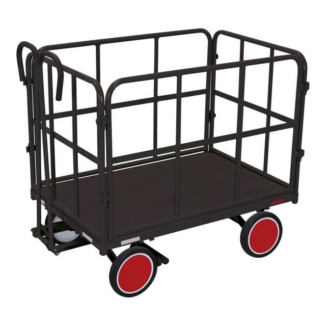 Cordes Handpritschenwagen Mit 4 Rohrgitterwänden Ral 7016
