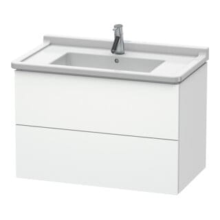 Duravit Waschtischunterschrank L-Cube 82x46,9cm, we. matt, 2 Schub., wandhängend