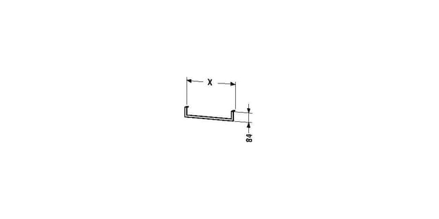 Duravit Handtuchhalter 8,4x50cm, 14mm Quadratrohr, chrom