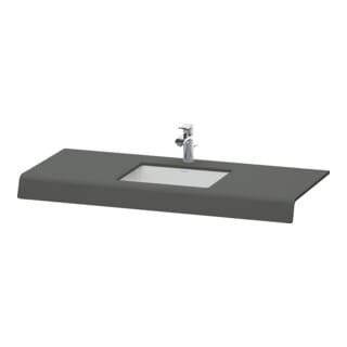 Duravit Waschtisch-Konsole DuraStyle 80-200x55x10cm, 1 Ausschn, graphit matt