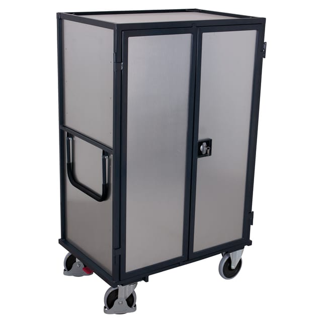 VARIOfit ESD Etagenwagen fest verschweißt 1.045 x 685 mm Stahlblechwände Doppelflügeltür