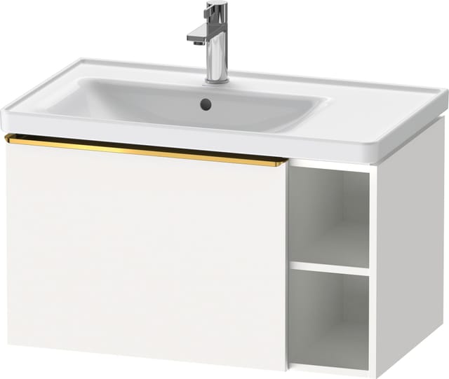 Duravit Waschtischunterschrank D-Neo 78,4x45,2cm, 1 A, B li, gol pol/weiß ma