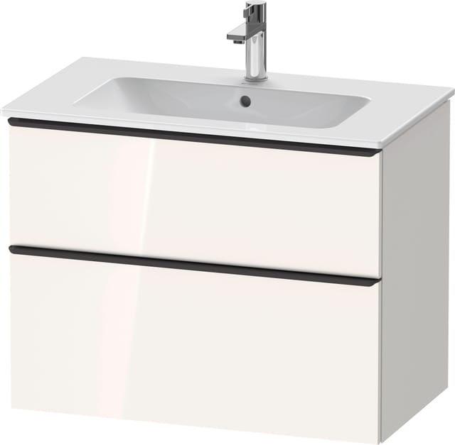 Duravit Waschtischunterschrank D-Neo 81x46,2cm, sw/w hgl, 1 Schubk., 1 Ausz.