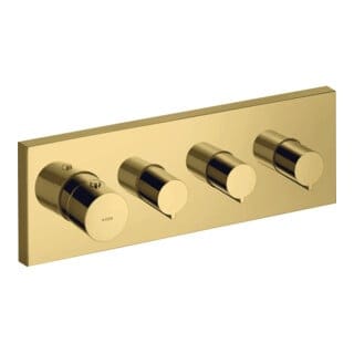 hansgrohe Fertigmontageset Axor Starck UP-Thermostat, eck., 3 Verbr., pol. gol opt