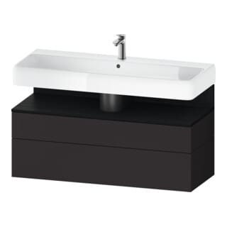 Duravit Waschtischunterschrank Qatego 119x47x59cm, E sw/gra m, 1 Kast, 1 Ausz.