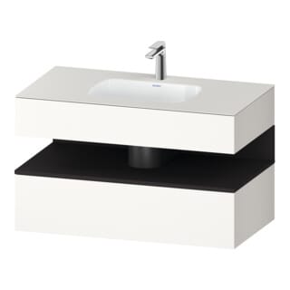 Duravit Einbauwaschtisch-Möbel-Set Qatego 100x55x60cm, gra m/we m, Kon-WTU, B