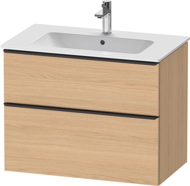 Duravit Waschtischunterschrank D-Neo 81x46,2cm, sw/Ei Nat, 1 Schubk., 1 Ausz.