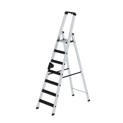 MUNK Stufen-Stehleiter einseitig begehbar mit clip-step relax 7 Stufen