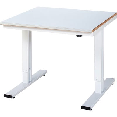 RAU Werktisch adlatus 300 elektrisch höhenverstellbar Arbeitsplatte mit Stahlblechbelag 1000 mm x 1000 mm
