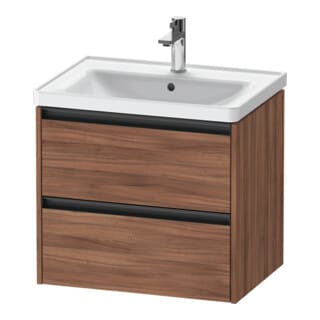 Duravit Waschtischunterschrank Ketho.2 63,4x45,5cm, Nussb Nat, 2 Schub., wandhängend
