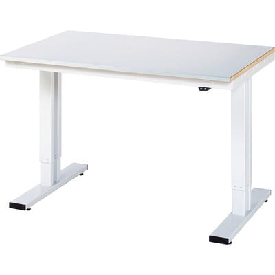 RAU Werktisch adlatus 300 elektrisch höhenverstellbar Arbeitsplatte mit Stahlblechbelag 1250 mm x 800 mm