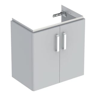 Geberit Waschtischunterschrank Renova Compact 59,7x60,5x39,7cm, 2 T, h.-gr./l. hochgl.
