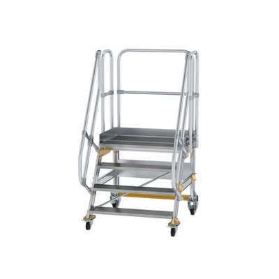 MUNK Aluminium-Plattformtreppe fahrbar 60° 4 Stufen