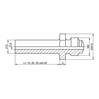 Gesipa Ersatzteil Mundstück 10/32 Sonderlänge 20 mm