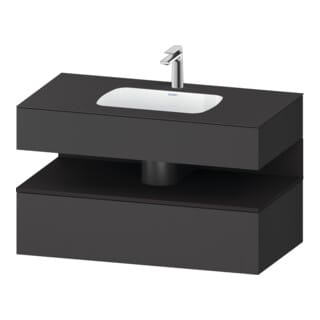 Duravit Einbauwaschtisch-Möbel-Set Qatego 100x55x60cm, gra m/Gr m, Kon-WTU, B