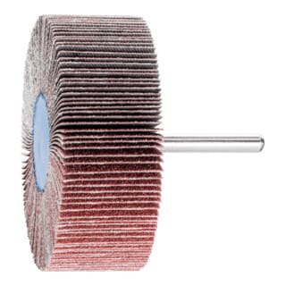 PFERD TOOLS Korund Fächerschleifer F Ø 80x30mm Schaft-Ø 6 mm A80 für Feinschliff und Finish
