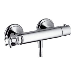 hansgrohe Brausethermostat Axor Montreux AP, 1 Verbr., m Kreuz, brushed nickel