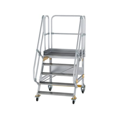 MUNK Aluminium-Plattformtreppe fahrbar 60° 5 Stufen
