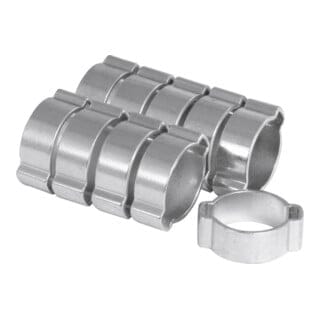 Riegler Zwei-Ohr-Schlauchklemmen Set, 13 - 15 mm, 10-teilig