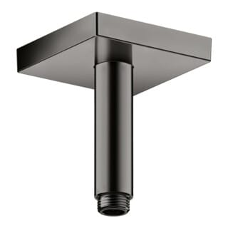 hansgrohe Deckenanschluss 100mm, polished black chrome, eckig