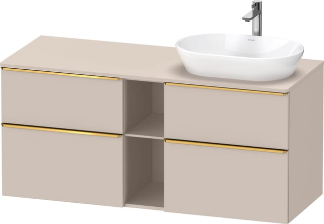 Duravit Waschtischunterschrank D-Neo 140x55cm, 2 SBK, 2 A, B R, g pol/Tau ma