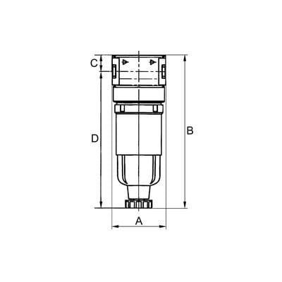 Riegler Mikrofilter »multifix-mini « mit PC-Behälter, 0,01 µm, BG 0, G 1/4
