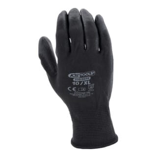 KS Tools Mikro-Feinstrickhandschuhe, schwarz, 10