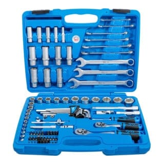 BGS Steckschlüssel-Satz Sechskant Antrieb 6,3 mm (1/4 Zoll) / 10 mm (3/8 Zoll) 92 teilig