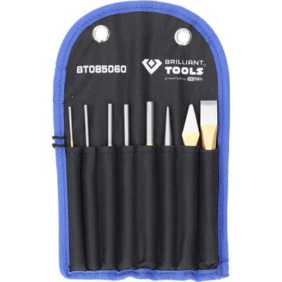 Brilliant Tools Meißel und Splintentreiber / Durchtreiber-Satz, 8-tlg
