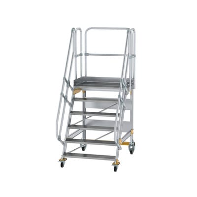 MUNK Aluminium-Plattformtreppe fahrbar 60° 6 Stufen