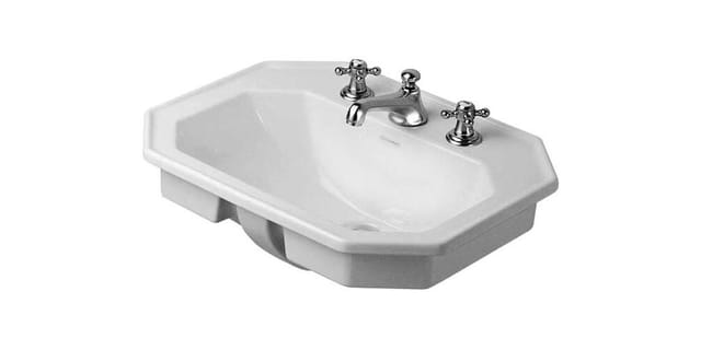Duravit Einbauwaschtisch 1930 58x47cm, EB v ob, m HL, ÜL, HLB, weiß