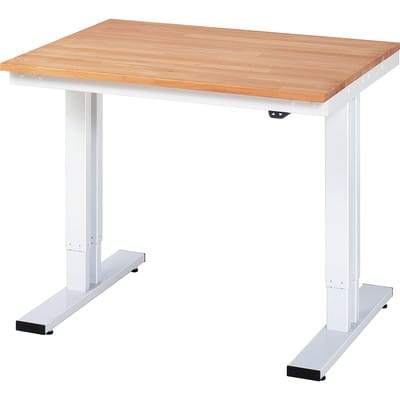 RAU Werktisch adlatus 300 elektrisch höhenverstellbar Buche-Massiv-Platte 1000 mm x 800 mm
