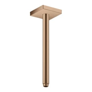 hansgrohe Deckenanschluss 300mm, brushed red gold, eckig