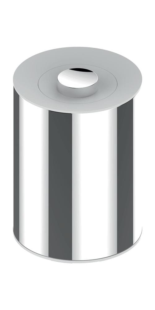 Keuco Abfallbehälter Plan 5 l, Deckel weiß, Chrom-finish
